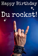 Geburtstagskarte rockst - geburtstagskarte,