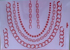 Schablone 3 kettendesign - -,