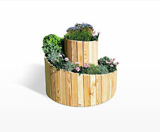 Kräuterschnecke / Blumenschnecke / Kräuterspirale aus hochwertigen Lärchenholz 