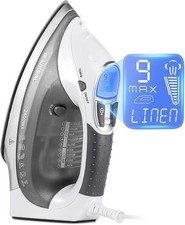 2400 Watt Dampfbügeleisen mit Keramiksohle und LCD-Anzeige für sicheres Bügeln