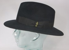 Borsalino Traveller Hut Sporthut schwarz Wolle Filzhut Neu