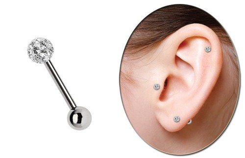 Ohr helix tragus piercing - tragus,