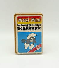 Schwarzer Peter Die Schlümpfe Maxi-Mini ASS Kartenspiel Vintage Retro