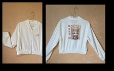 Weiße jacke weste katze - weiße,
