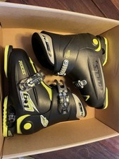 Roces Idea Free Kinder Junior Skistiefel Schwarz-Gelb Lime Größenverstellbar