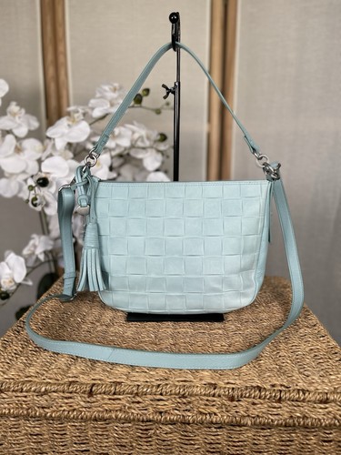 Fossil blau leder handtasche - blau,