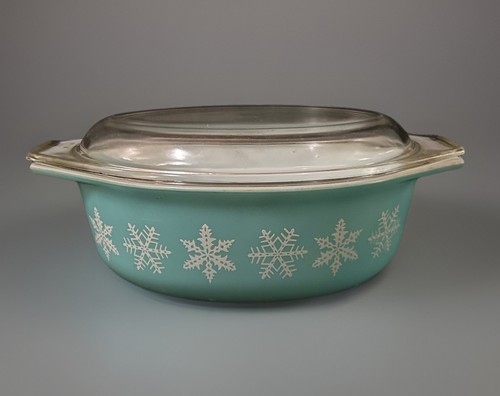 Pyrex 043 türkis - pyrex, schneeflocke