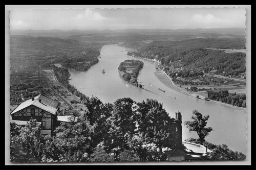 Ansichtskarte rheininsel - ansichtskarte,
