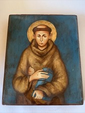 Gemalte Ikone Holz Heiliger