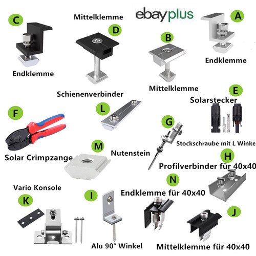 Solarpanel halterung endklemme - solarpanel,