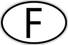 Frankreich Länderkennzeichen