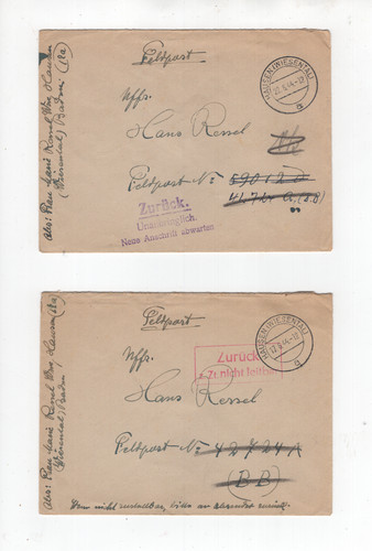 1944 reich vier - 3., feldpost