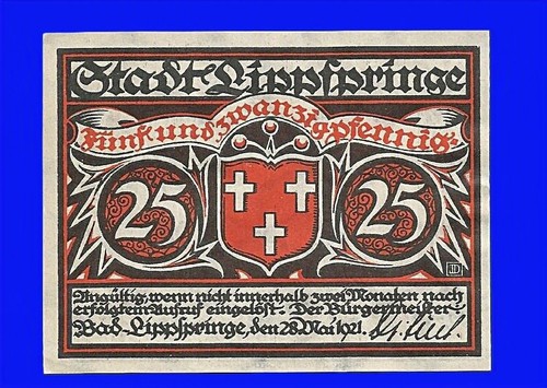 019 notgeld stadt bad - notgeld,