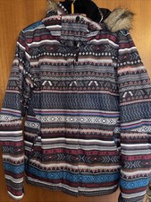 Skijacke Damen gemustert Roxy XL Inkl. Vielen Taschen, Schneefang