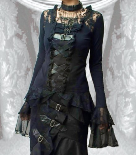 Steampunk gothic buckles - steampunk, lace