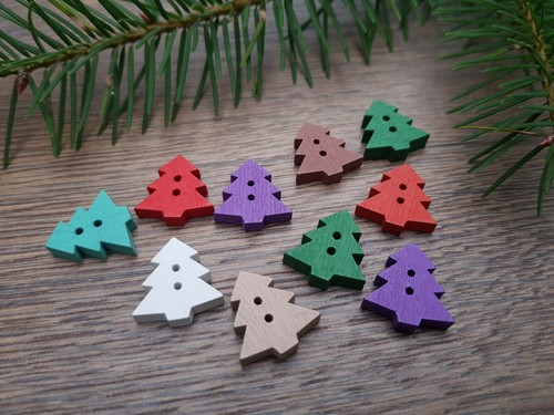 Knöpfe holz tannenbaum - 9),