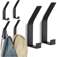 Handhaken, Wandhaken, Garderobenhaken, Kleiderhaken, Edelstahl, Schwarz, mode...
