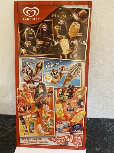 Langnese eiskarte eisschild - eiskarte,