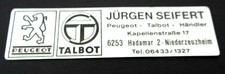 Werbe aufkleber peugeot - peugeot, talbot
