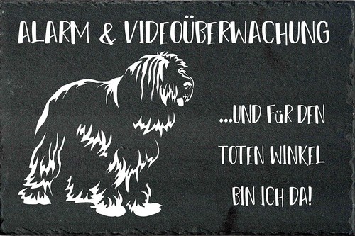 Bearded collie hundewarnschild - bearded,