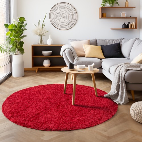 Einfarbig hochflor runder - hochflor,