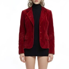 Vintage roter Samt Blazer Gr