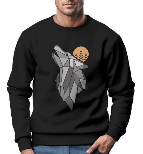Sweatshirt herren polygon - sweatshirt,