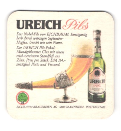 Bierdeckel mannheim eichbaum - mannheim,,