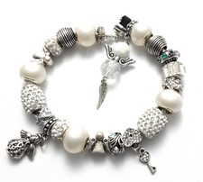 Pandora Armband Silber mit european Charms Geschenk Strass Frau  Angel  XMAS