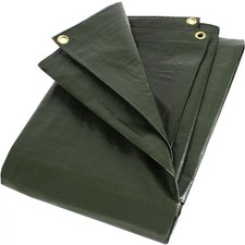 Zill® Abdeckplane Grün 280g/qm Holz Gewebeplane Bauplane Brennholz Kamin Plane