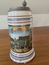 Bierkrug mit Zinndeckel