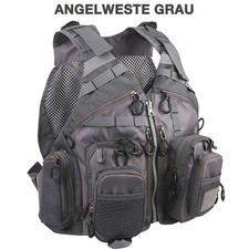 Fliegenweste, Angelweste grau