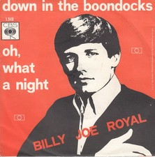 7"  BILLIE JOE ROYAL  DOwn In The Boondocks    NL-CBS  MINT