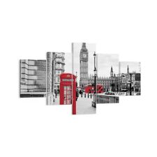 Wandbilder 125x70cm 5 tlg Leinwandbild Schuppen Telefon London Bilder Wanddeko