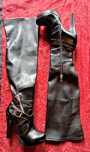 Damenstiefel gothic lang - damenstiefel,