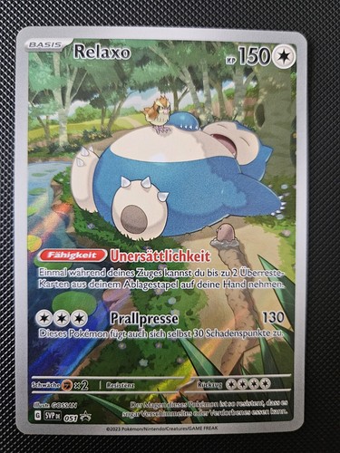 Pokemon relaxo art rare - relaxo,