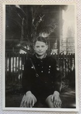 Original Foto Portrait 2.WK Jugend Abzeichen Jungvolk german youth photo WW2