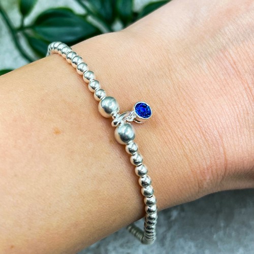 Sterling silber stapelarmband - silber,