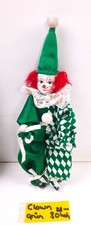 Clown  Puppe in Grün ca.28- 30 cm groß  zur Dekoration oder als Sammlerstück