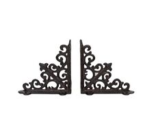 2 Regalwinkel Regalstützen Wandwinkel Antik Stil Gusseisen T: 14 cm (9351)