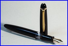 1950er OSMIA FABER CASTELL 553D Kolben Füller in Schwarz mit EF Gold Feder