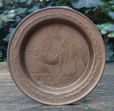 alter Messingteller Sammelteller Zierteller Teller Messing Kamel 35 g