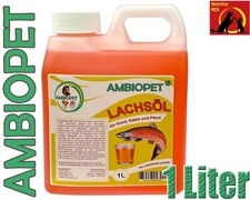 Ambiopet Premium Lachsöl 1L Fisch-Öl Hund Pferd Katze BARF Omega 3 & 6 Lachs oil