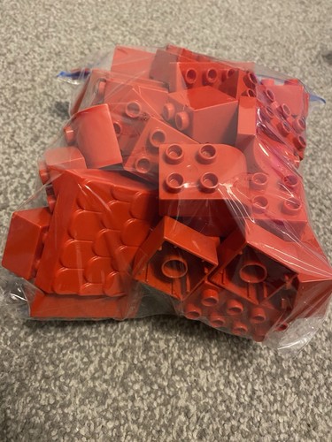 50x rote original lego - rote, duplo