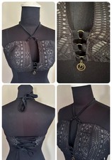 HUNKEMÖLLER..DOUTZEN´S..BIKINI..BH..schwarz..gehäkelt..Gr.M