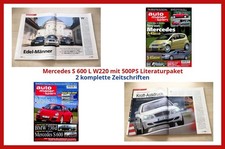 Mercedes S 600 L W220 mit 500PS Literaturpaket - 2 komplette Zeitschriften