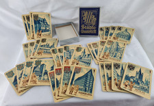 Vintage! Altes Quartett -Städte-Quartett mit Stadtwappen