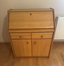 Schöner Sekretär In Erle, Höhe 97cm X Breite 81cm X Tiefe 7 cm