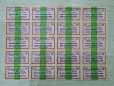 20 Seltene  NVA  / Kraftstoffmarken aus der DDR  20 Liter  Diesel - Kraftstoff