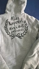 MÄDELS SWEATJACKE VON KAPORAL 12JAHRE,GRAU,KAPUZE,TEDDY FUTTER, NEUW.